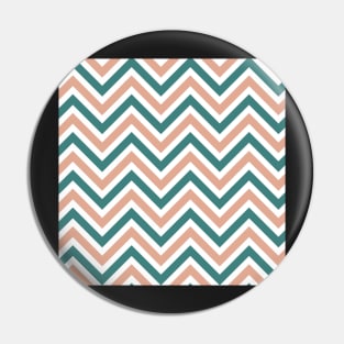 Dark Green Salmon Peach Pattern Pin