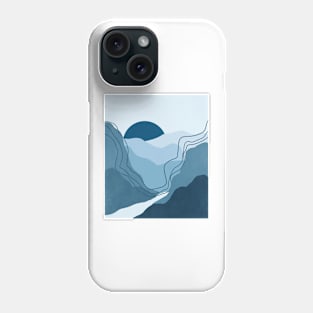 Modern Blue Mountains Phone Case