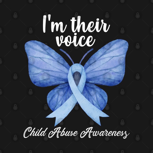 Child Abuse Prevention Awareness Month Blue Ribbon gift idea by Mad Maggie