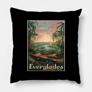 Everglades National Park Travel Poster Pillow