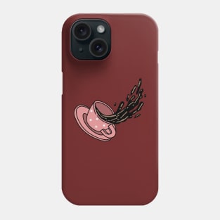 pink cup of coffee Phone Case