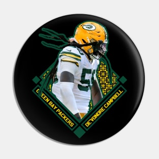 DEVONDRE CAMPBELL GREEN BACK PACKERS Pin