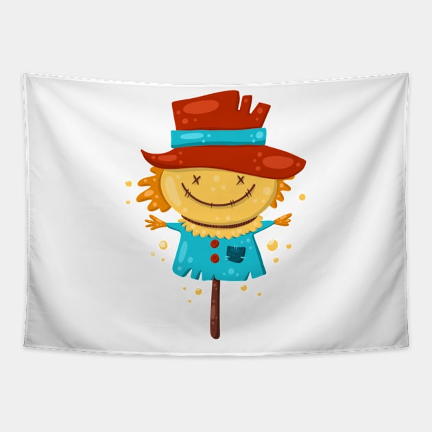 scarecrow halloween Tapestry by Liseevna