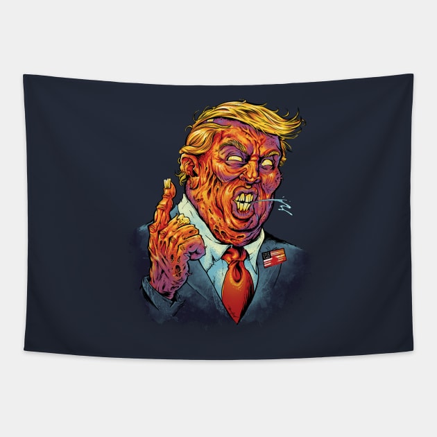 Trump Zombie Tapestry by FlylandDesigns