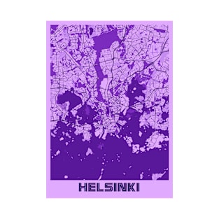 Helsinki - Finland Lavender City Map T-Shirt