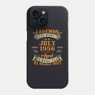 67th Birthday Gift Legends Born In July 1956 67 Years Old Phone Case