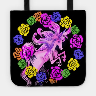 Rainbow Rose Magical Unicorn Tote