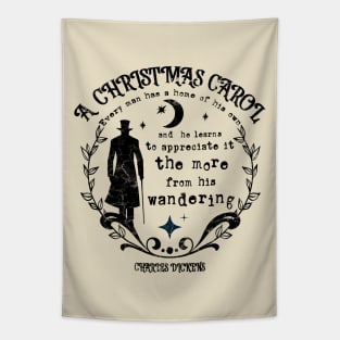 Wandering - A Christmas Carol vintage design Tapestry