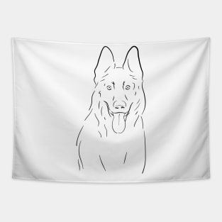 German Shepherd line drawing Tapestry