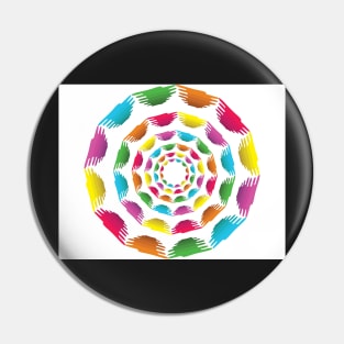 Circle background with absract shapes Pin