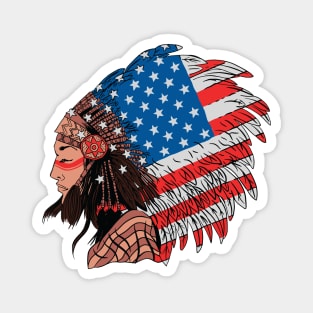 Native Amercian Woman Magnet