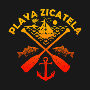 Playa Zicatela Beach, Mexico, Boat Paddle T-Shirt