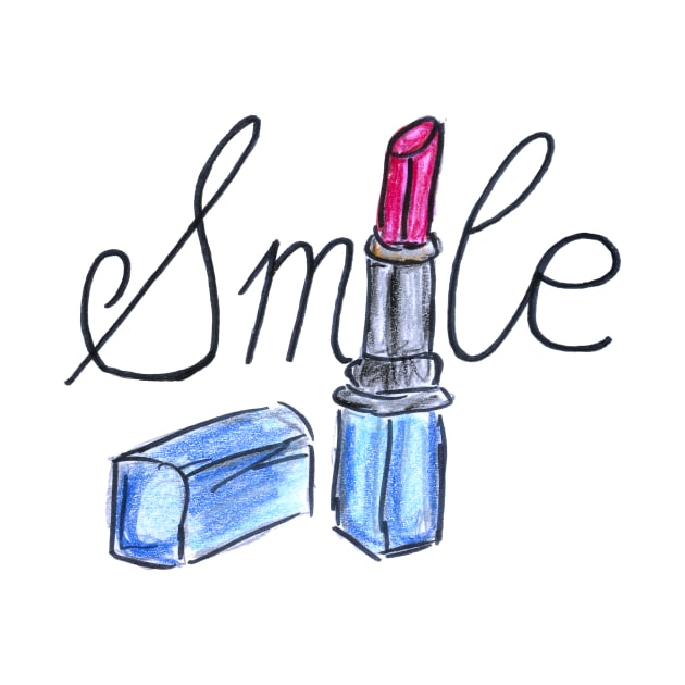 Smile lipstick red makeup artist by BalumbaArt