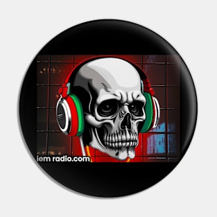 Skull Headphone Music - IEM Radio Pin