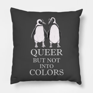 Queer But Not Into Colors - Humboldt Penguins - Gay Penguins Pillow