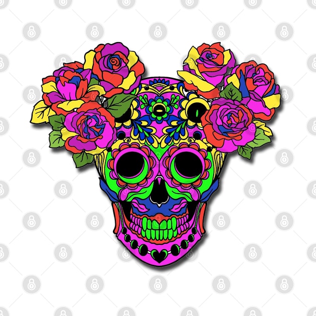 skull with roses by Sonia Jones Emporrium of unique designs 