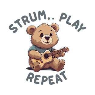 Guitarist Gift | guitar player | Bear Lover | Bear | guitar | play an instrument | Birthday gift guitar boy girl T-Shirt