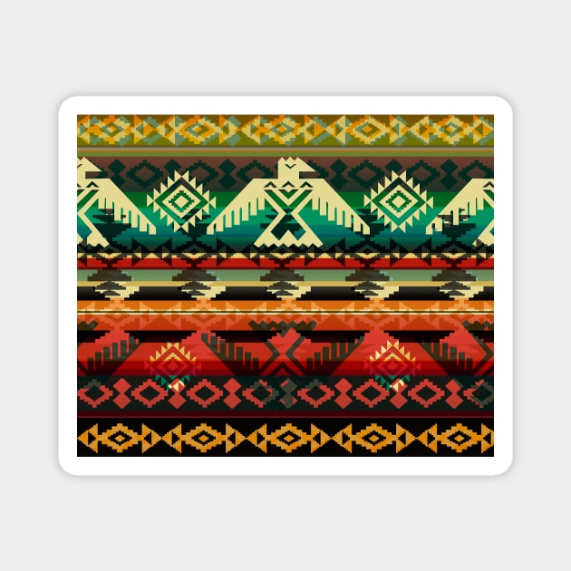 Peyote Visions | Native American Pattern Magnet by wildtribe