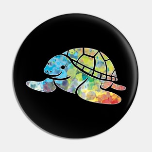 Cool turtle sea mandala t-shirt Pin