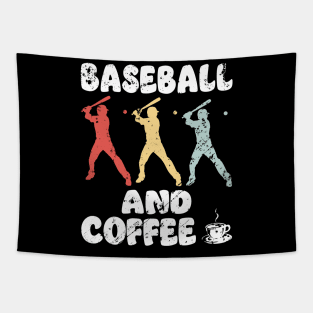 Baseball and Coffee Lover Vintage Tapestry