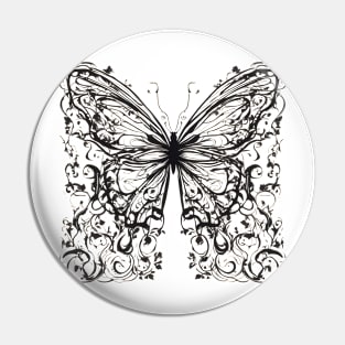 Flight of Grace The Majestic Butterfly Silhouette Pin