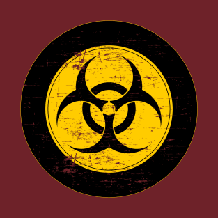 Mod Biohazard sign fun target distressed T-Shirt