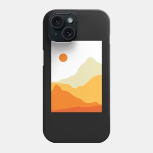 Minimalist Modern Mountainous Landscape Graphic Design Phone Case