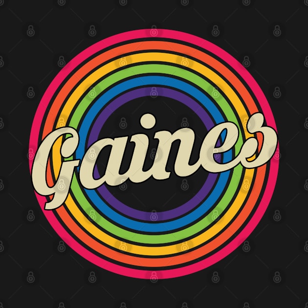 Gaines - Retro Rainbow Style by MaydenArt