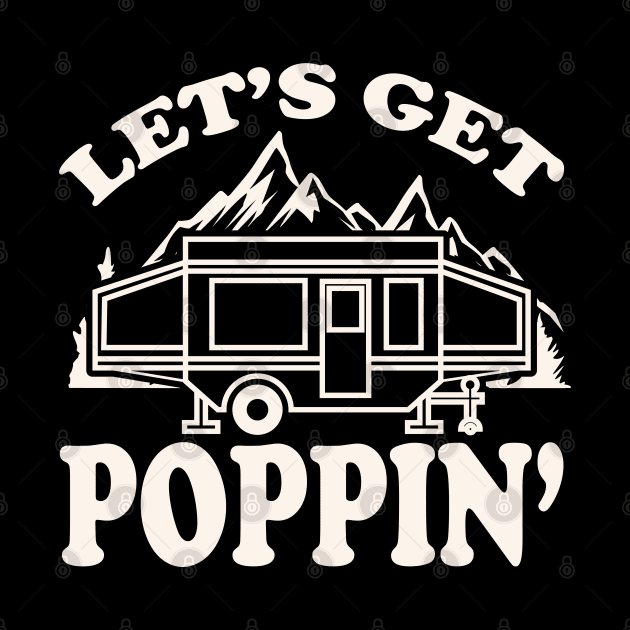 Funny Camping Print RV Popup Camper Print Outdoor Print by Linco