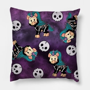 Knarf the Unicorn - Skull Pattern - Kawaii Cute Pillow