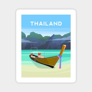 Thailand - Phi Phi Island Fishing Boat Magnet