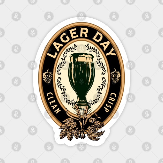 Lager Day beer logo Magnet by HolidayBug