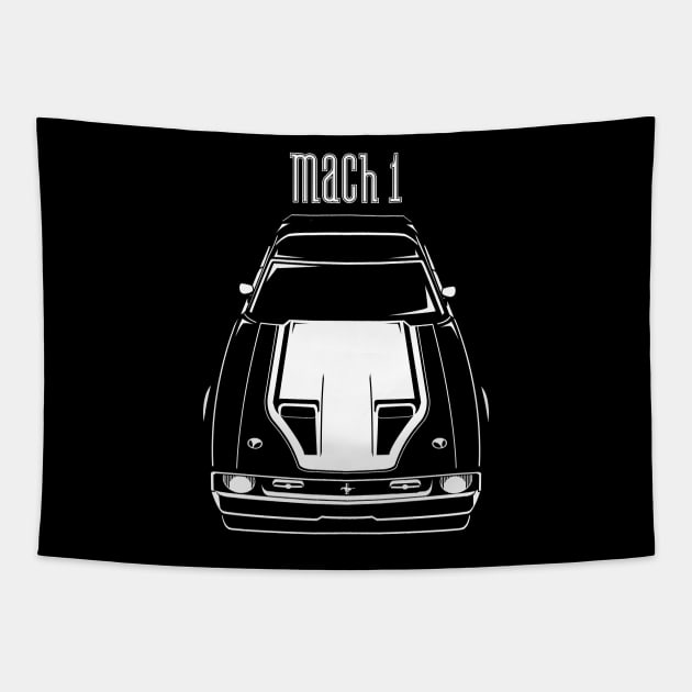 Ford Mustang Mach 1 1971-1972 - White Stripe Tapestry by V8social