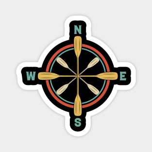 Kayak Paddle Compass Rose Magnet