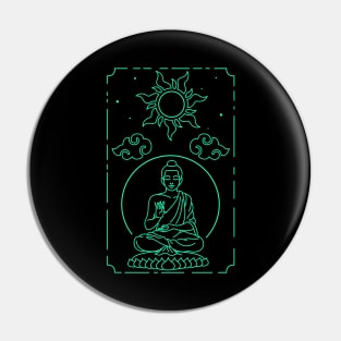 Meditating Buddha Pin