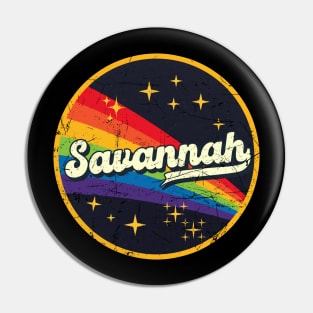 Savannah // Rainbow In Space Vintage Grunge-Style Pin