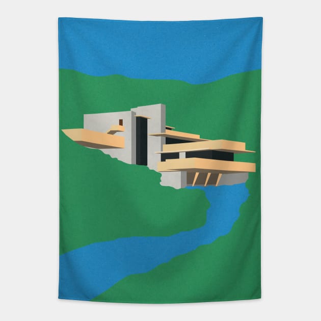 Frank Lloyd Wright Tapestry by Rosi Feist