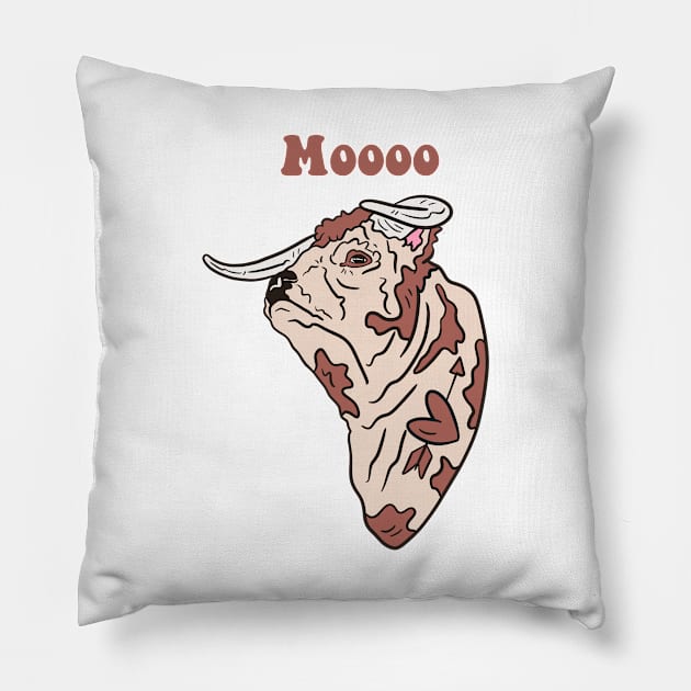 Moooo Pillow by Sasha Banana 