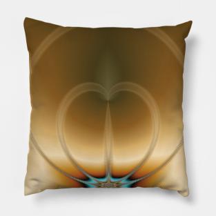 circular golden cosmic force Pillow