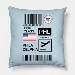 Philadelphia United States travel ticket Pillow