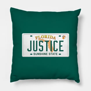 Justice License Plate - FL Pillow