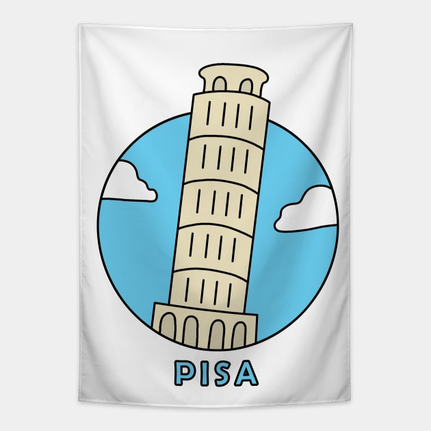 Leaning Tower of Pisa Tapestry by valentinahramov