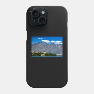 View from Queenstown, South island of New Zealand towards the Remarkables mountain range Phone Case