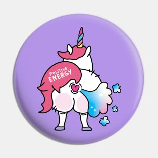 Unicorn farting rainbow Pin