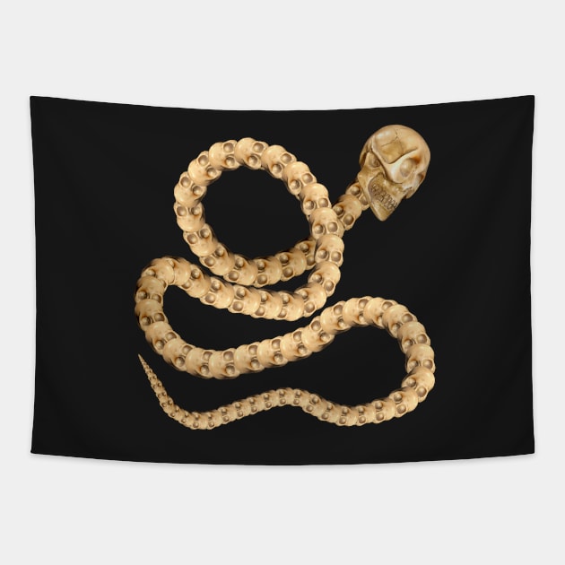 Skully the snake Tapestry by PabloPKasso