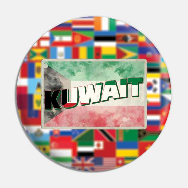 Kuwait Vintage style retro souvenir Pin by DesignerPropo