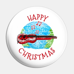 Christmas Lap Steel Guitar Slide Guitarist Xmas 2022 Pin