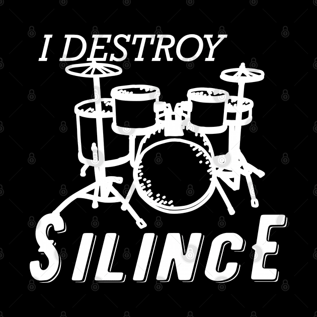 Drummer - I destroy silence by KC Happy Shop