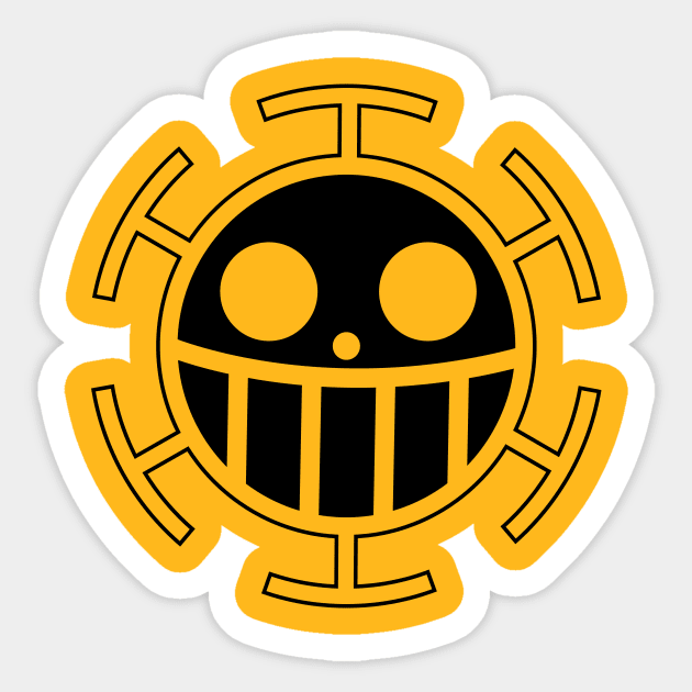 Trafalgar Law Pirates Logo - Trafalgar Law - Sticker