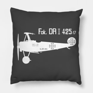 Fokker DRI ww1 Military Triplane Aircraft Richthofen Plane Pillow